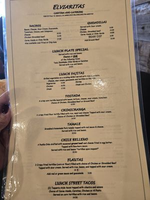 Elviarita’s Cantina & Catering menu 2